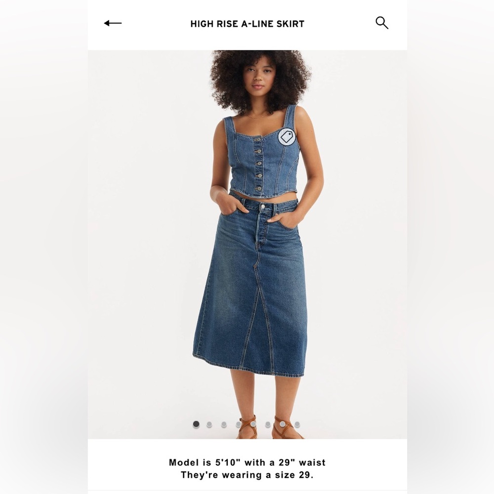 Levi’s Denim A-Line Skirt Size 24